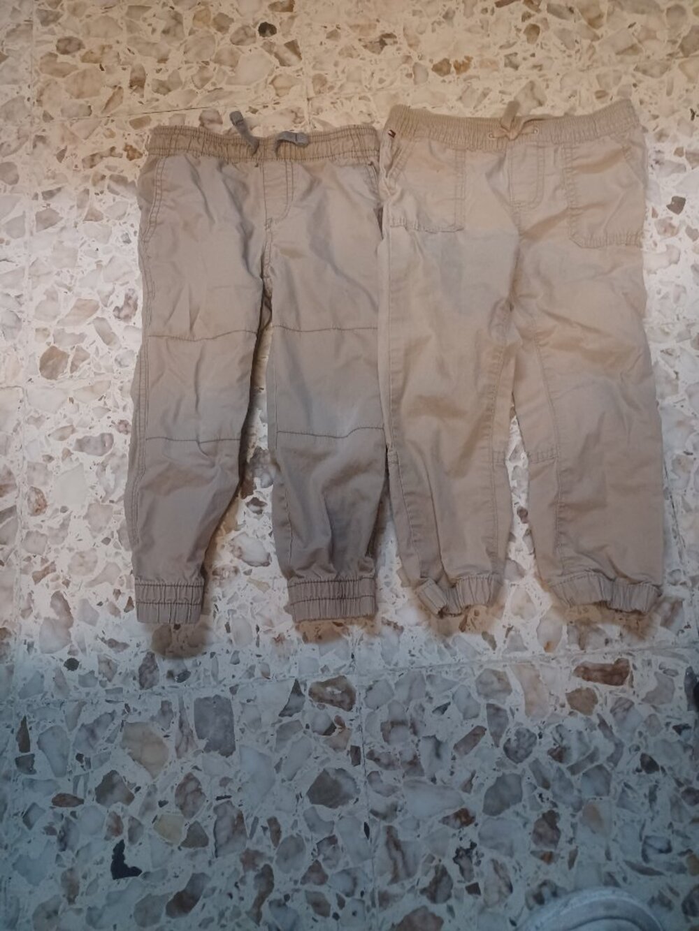 Toddler Pull-On Drawstring Pant PAIR Size 3T Tan